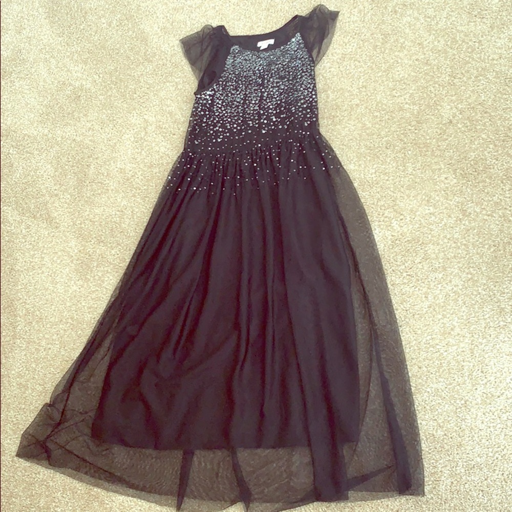 Girl’s black tulle dress